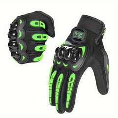Touch Screen Motorcycle Riding Gloves with Hard Knuckle Protection