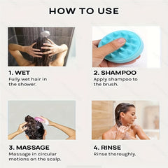Silicone Shampoo Brush Scalp Massage Brush Soft Hair Brush