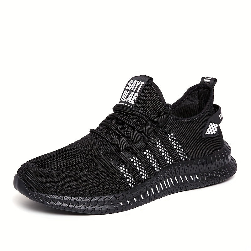 Men's Striped Walking Shoes Casual Outdoor Comfortable Lace up Sneakers