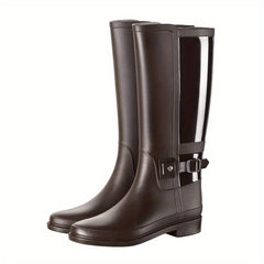Women's Waterproof High Top Motorcycle Rain Boots Outdoor Plastic Rain Boots