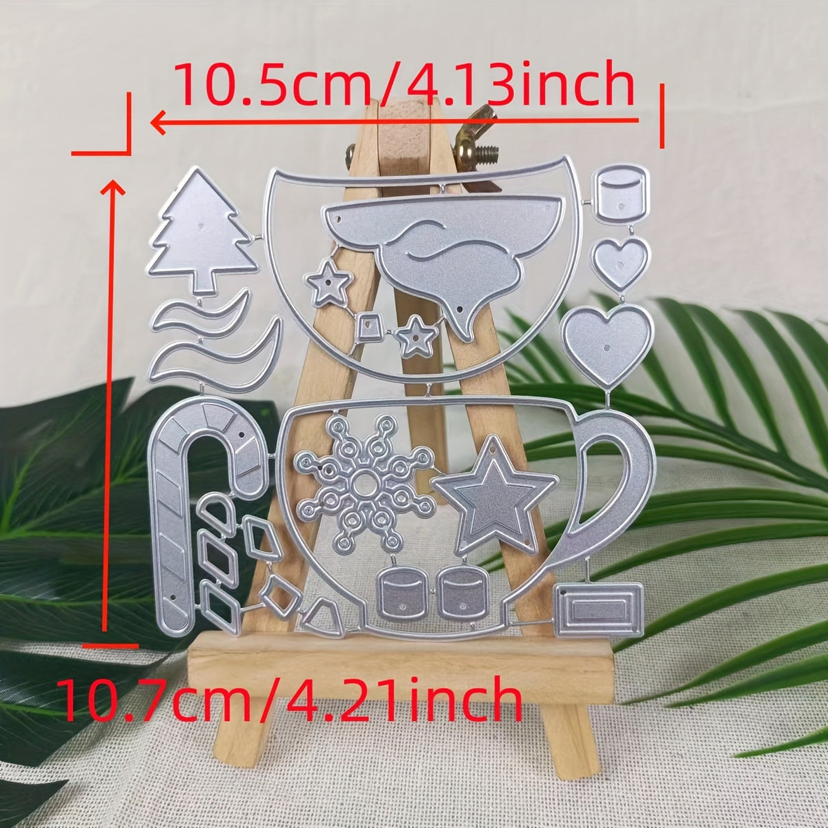 1pc Christmas Teacup Metal Cutting Die DIY Card Scrapbook Decoration