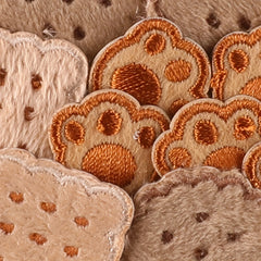11pcs Bear Paw & Cookies DIY Patch for Clothes Backpack Hat