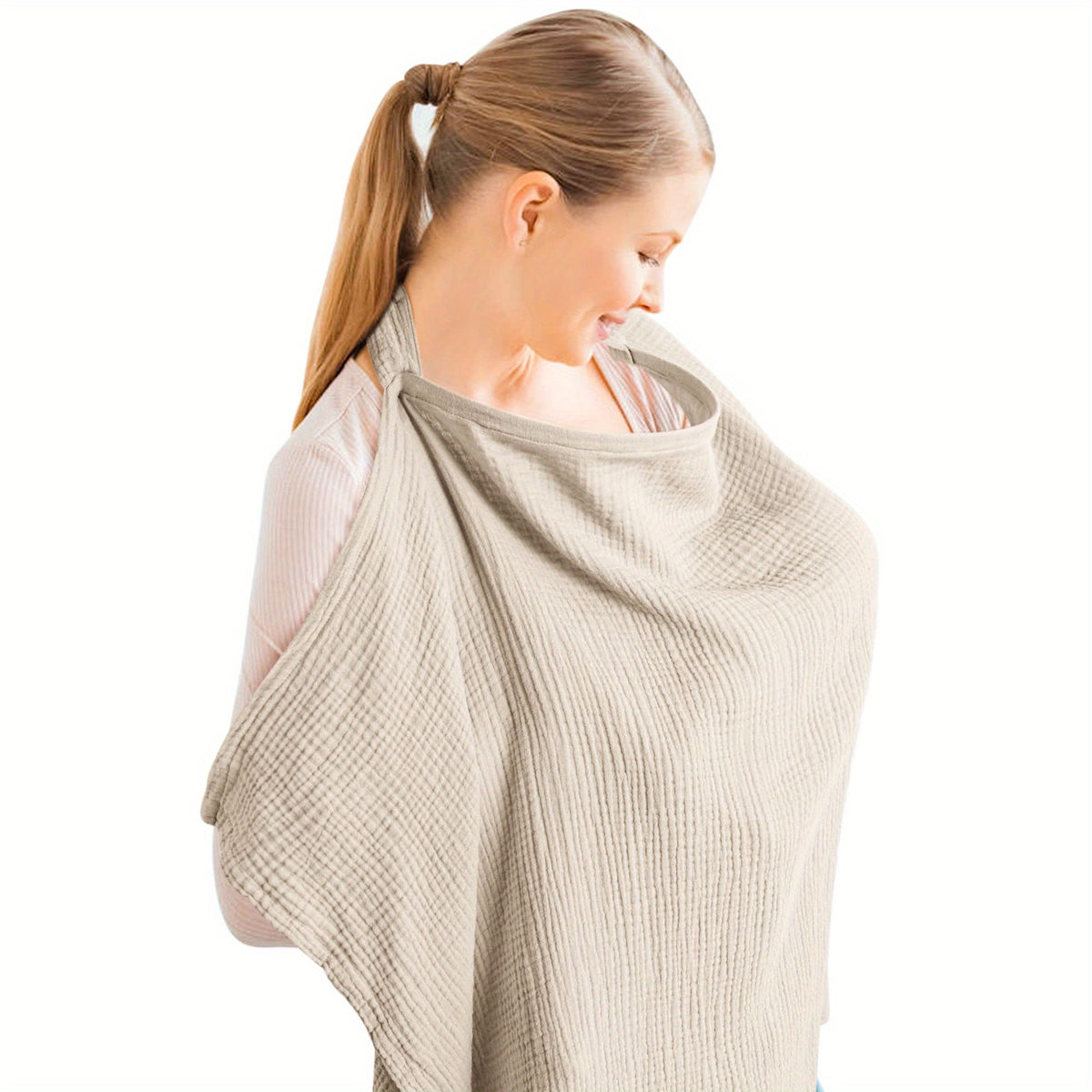 Breathable 100% Cotton Nursing Cover with Rigid Hoop