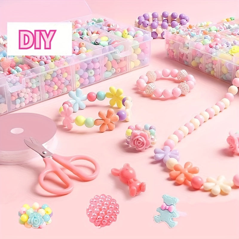 Girls DIY Bracelet Making Kit with Charms Beads & Bracelets