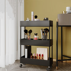 1PC Gap Hand Push Cart Storage Rack Floor standing Mobile Storage Rack