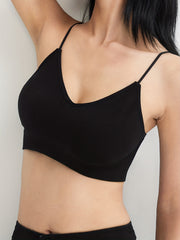 3pcs Seamless Solid Wireless Bras Comfortable & Breathable Women's Intimates