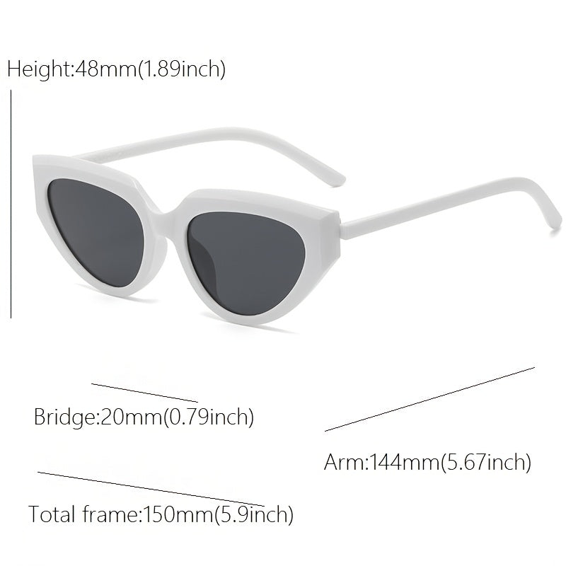 Vintage Cat Eye Sunglasses For Women Narrow Shades UV400 Protection