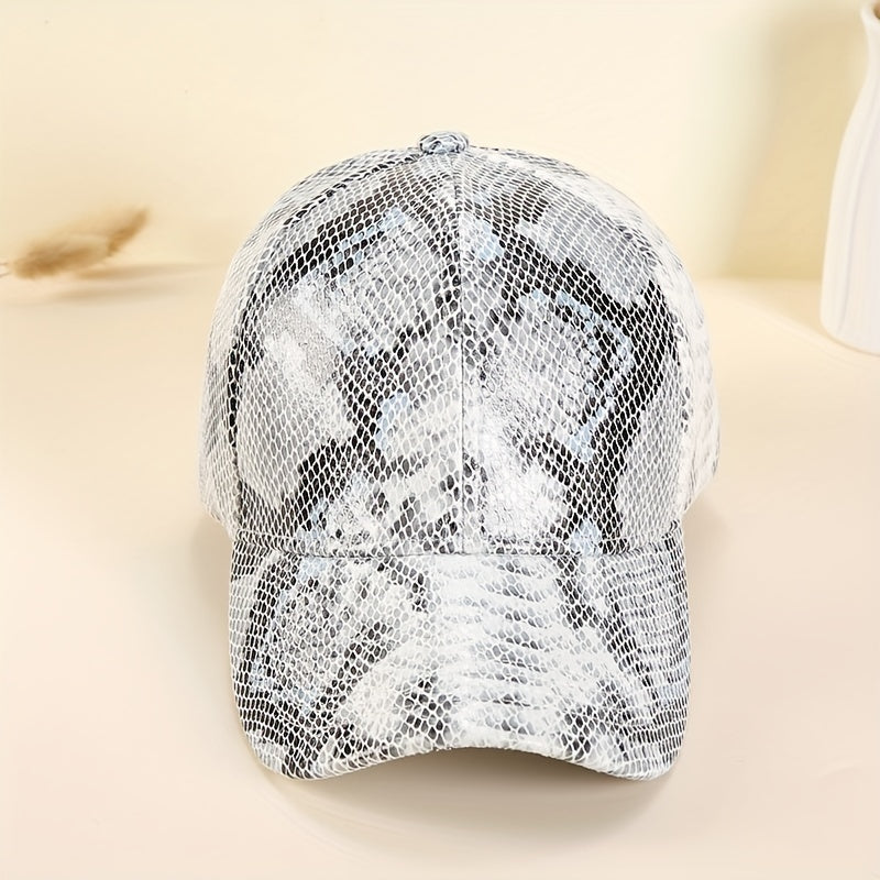 Snake Pattern Baseball Cap Print Breathable Dad Hats Hip Hop Sun Hats