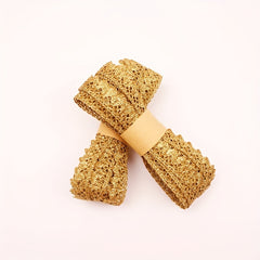 DIY Golden Thread Lace Wedding Clothing Accessories Single Side Lace