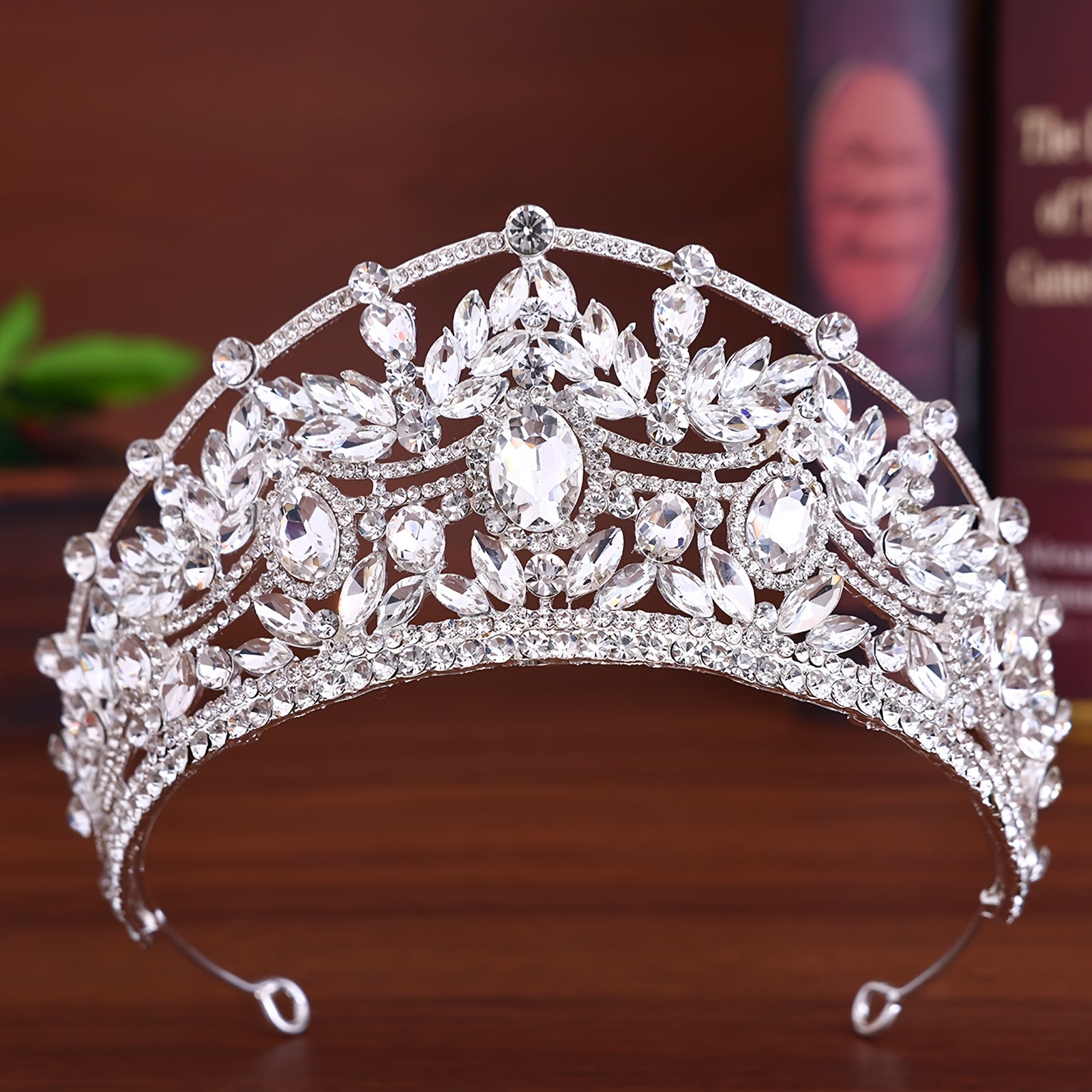 Sparkling Princess Tiara Crown Rhinestone Bridal Headpiece Hand Wash