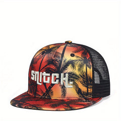 Unisex Breathable Adjustable Baseball Cap With Letter Embroidery