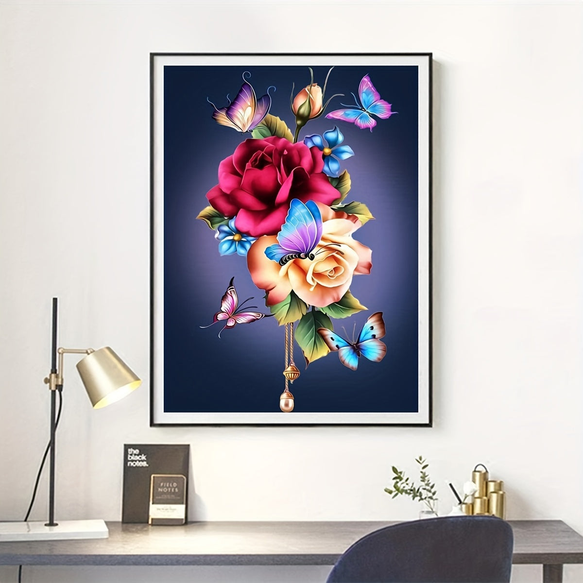 Butterfly Flower Canvas Painting Poster for Home Decoration
