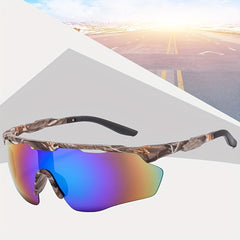 Y2K Sports Sunglasses Windproof Wrap Around Semi Rimless UV400