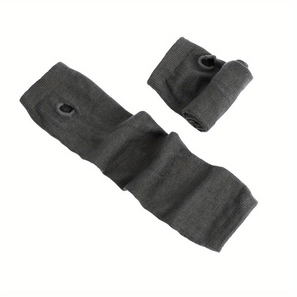 Y2K Knitted Fingerless Gloves Long Sleeves