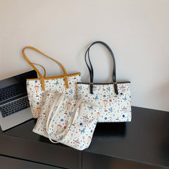 Cartoon Print Tote Bag Large Capacity Shoulder Bag Women's Handbag
