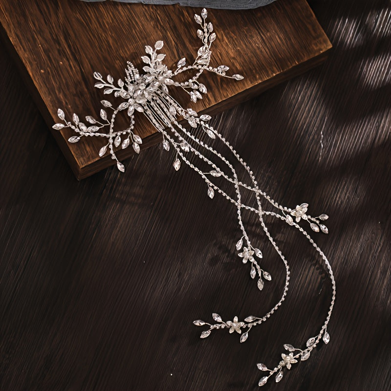 Crystal Long Hair Comb Rhinestone Wedding Accessories