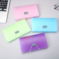 1pc 12 Grids Organ Bag A6 Transparent File Folder Document Organizer