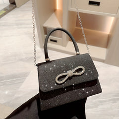 Rhinestone Glitter Chain Handbag Bling Clutch Purse Cocktail Evening Bag