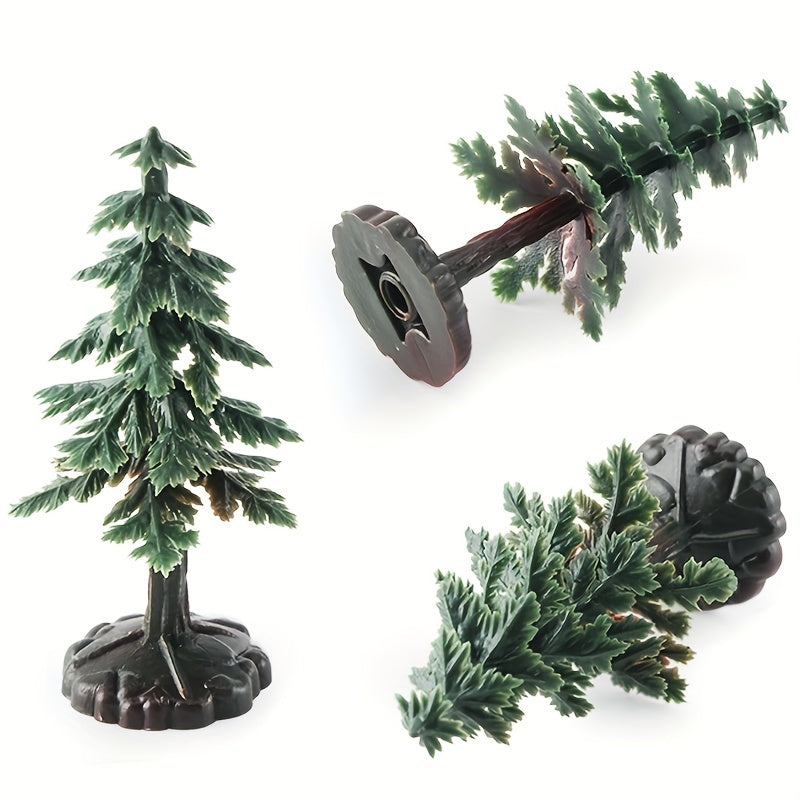 10pcs Christmas Tree Model Plant Cake Model Decoration