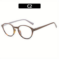 Retro Tortoiseshell Round HD Reading Glasses for Women Presbyopic 1.0-4.0