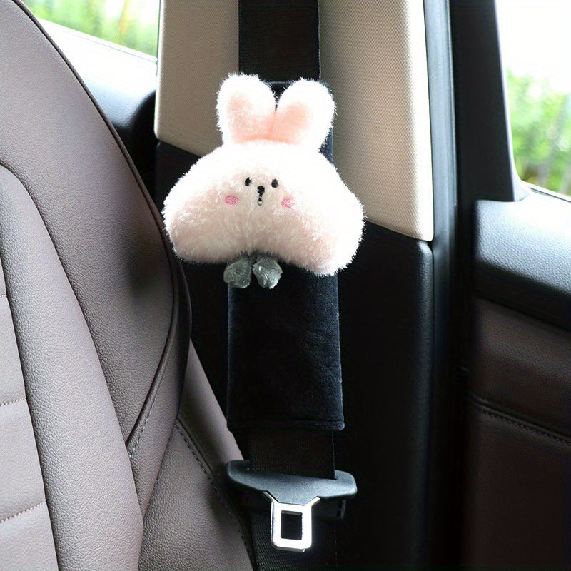 Car Cartoon Rabbit Headrest Plush Neck Pillow