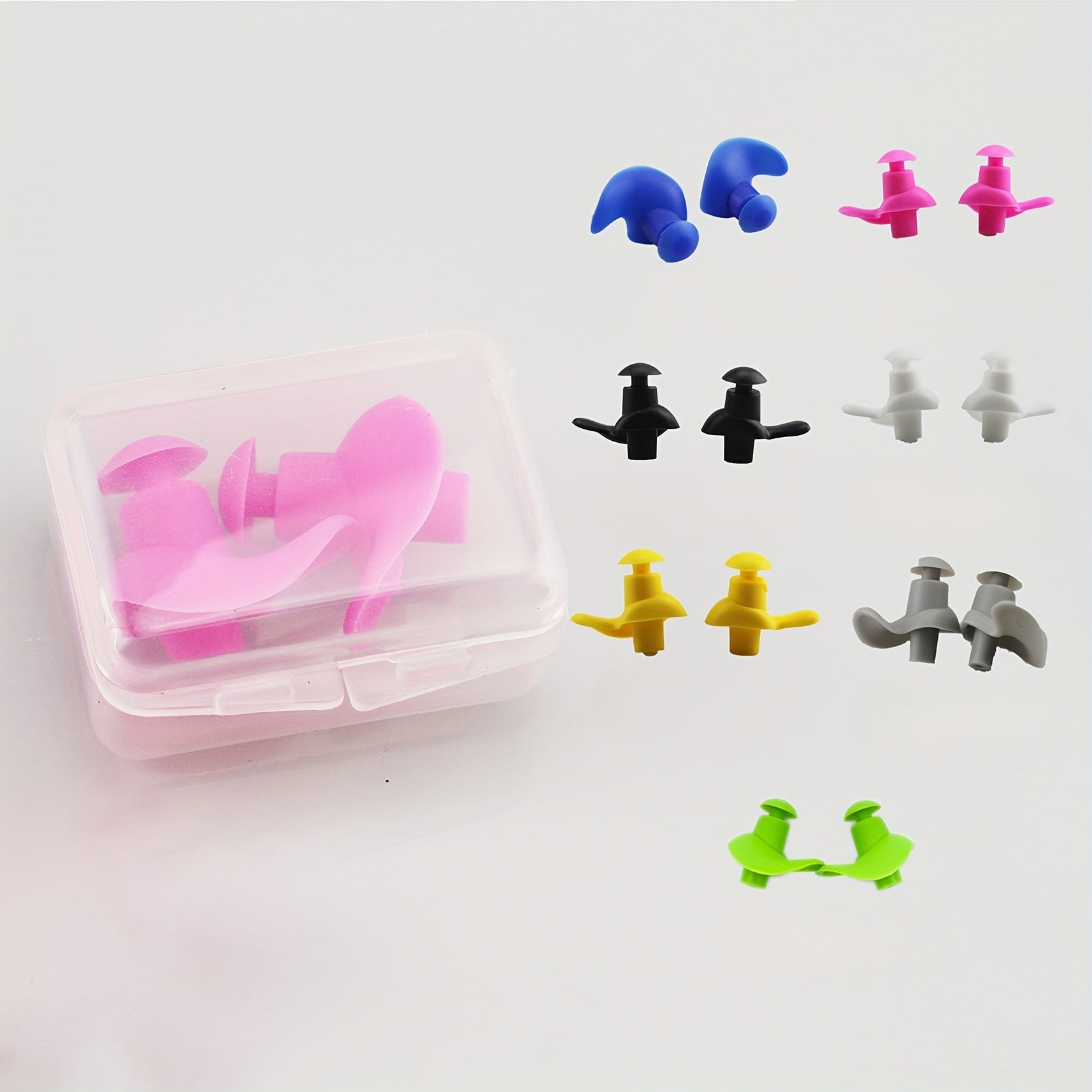 Waterproof Earplugs for Swimming Adults Soft Silicone Case