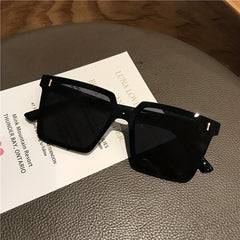 Square Sunglasses Anti Glare Rivet Decor UV400