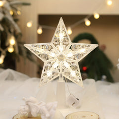 LED Christmas Tree Top Star Decoration Party Supplies Family Hotel
