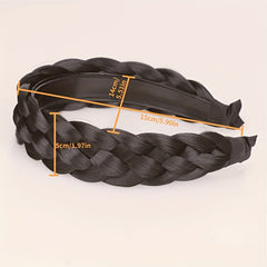 Braided Headband Princess Wig Dark Brown