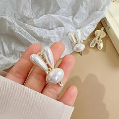 2pcs Rabbit Bunny Hair Clip Faux Pearl Hairpin Barrette Accessories