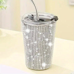 304 Stainless Steel U Shaped Eggshell Cup 400ml 13.5oz Flat Bottom Cup