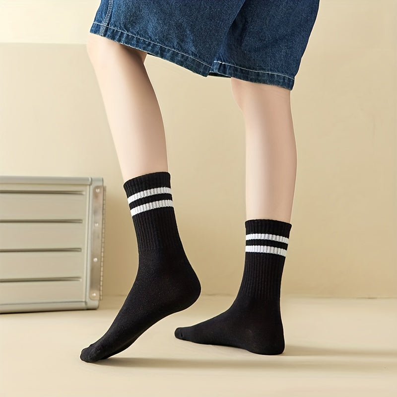 Breathable Striped Sport Socks Women's Stockings