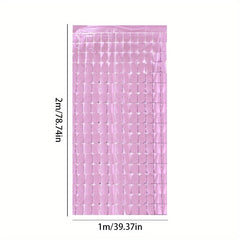 2pcs Square Bright Rain Silk Curtains Home Room Decoration