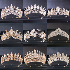Glitter Rhinestone Crown Bridal Tiara Hair Accessories