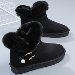 Women's Winter Snow Boots Slip On Ankle High Thermal Shoes