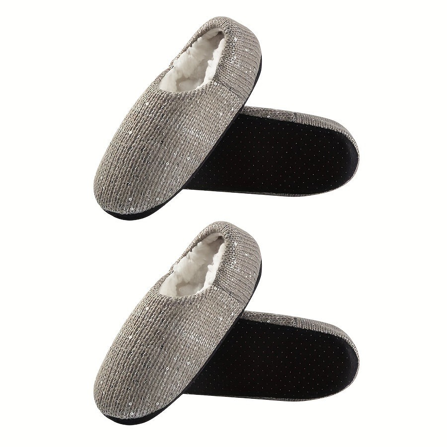 2 Pairs Plush Lined Low Cut Floor Socks Soft & Warm Women's Stockings