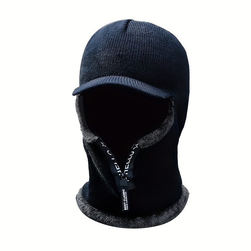 Warm Knitted Hat Cycling Woolen Hat Neck Gaiter