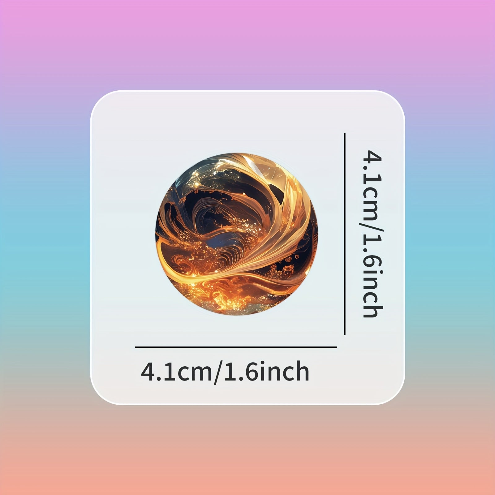 52pcs Colorful Magic Ball Stickers for Phone Cases Notebooks Luggage