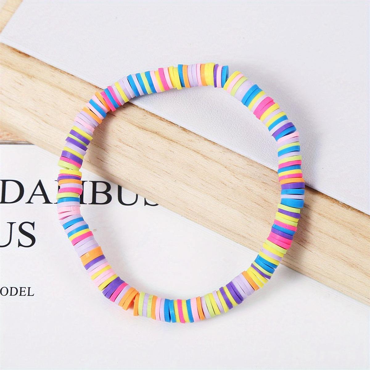 Bohemian Colorful Soft Clay Beaded Bracelet for Women