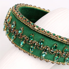 Baroque Crystal Headband Rhinestone Brim Head Hoop Vintage Hair Accessories
