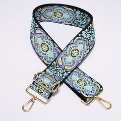 Embroidery Pattern Adjustable Strap Wide Nylon Handbag Belt
