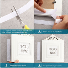 Double Sided Hook And Loop Tape Self Adhesive Heavy Duty Sticky Tape