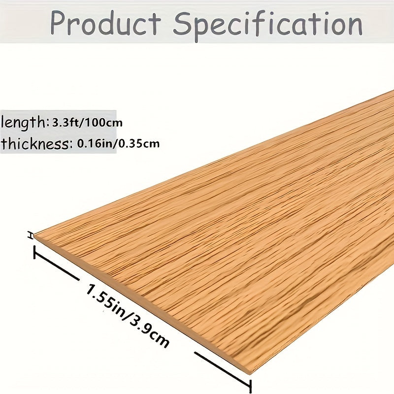 1pc Laminate Floor Separator Brown Wood Grain