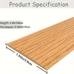 1pc Laminate Floor Separator Brown Wood Grain