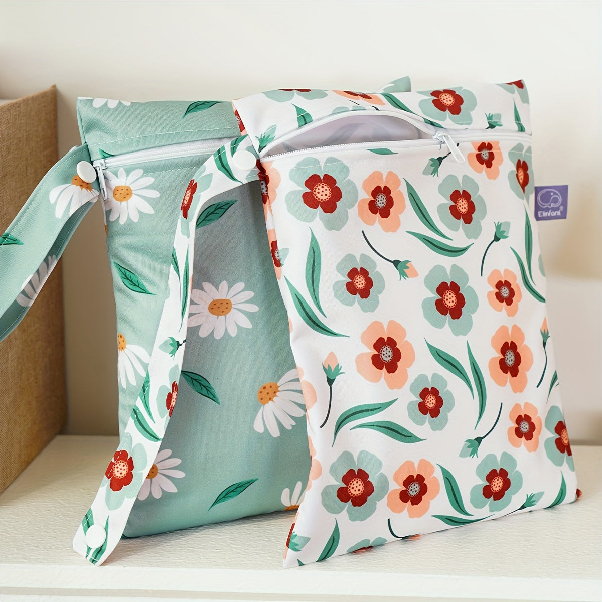 2pcs Diaper Bag Wet Dry Bag Portable