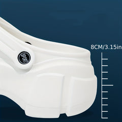 Women's Platform Hollow Out Non-slip Clogs Round Toe Slides Shoes