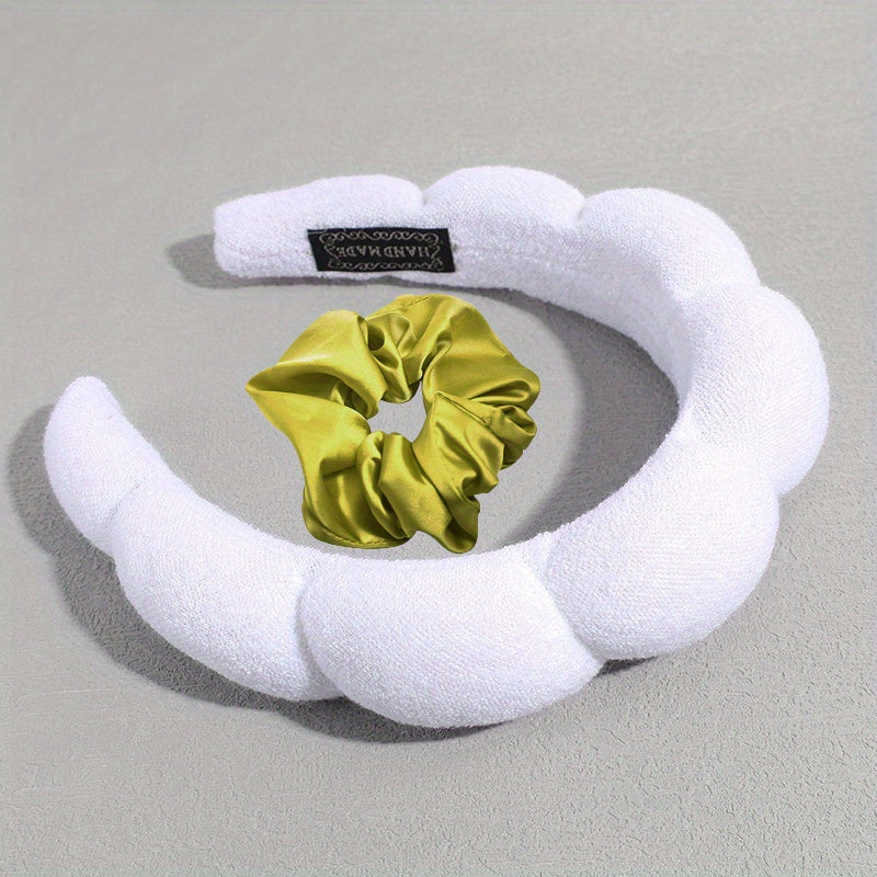 2pcs Velvet Twist Headband Ponytail Hair Rope Female