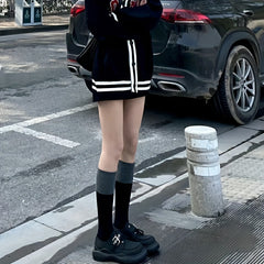 Colorblock Calf Socks Knee High Stockings