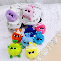Colorful Fur Ball Shoe Buckles - DIY Detachable Shoe Accessories