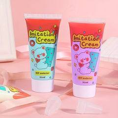 50ml Simulated Cream Glue Set Small Hair Clip Resin Cream Glue
